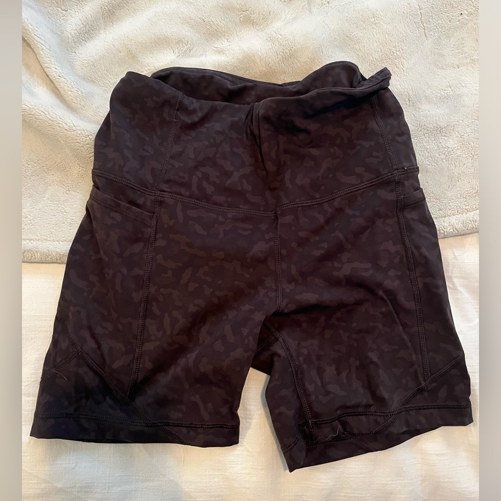 Black Camouflage Bike Shorts